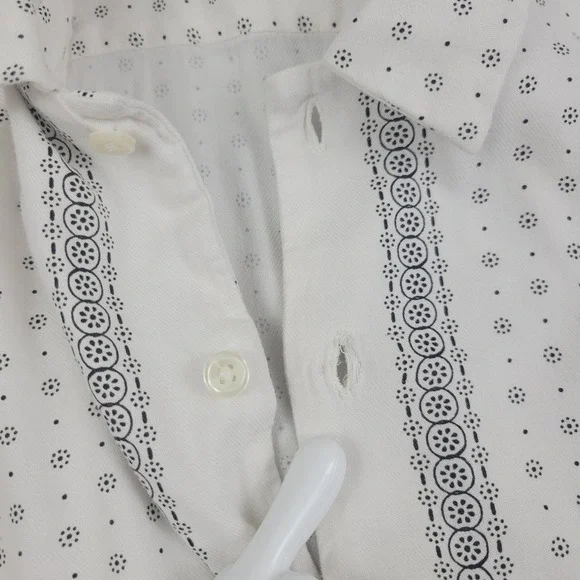 Abercrombie & Fitch Shirt Mens Medium Patterned Button Up Long Sleeve Casual - Picture 6 of 9